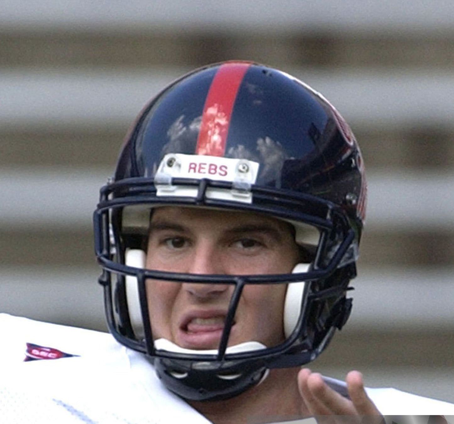 Game Used 2000 Eli Manning Style Ole Miss Rebels Football Helmet