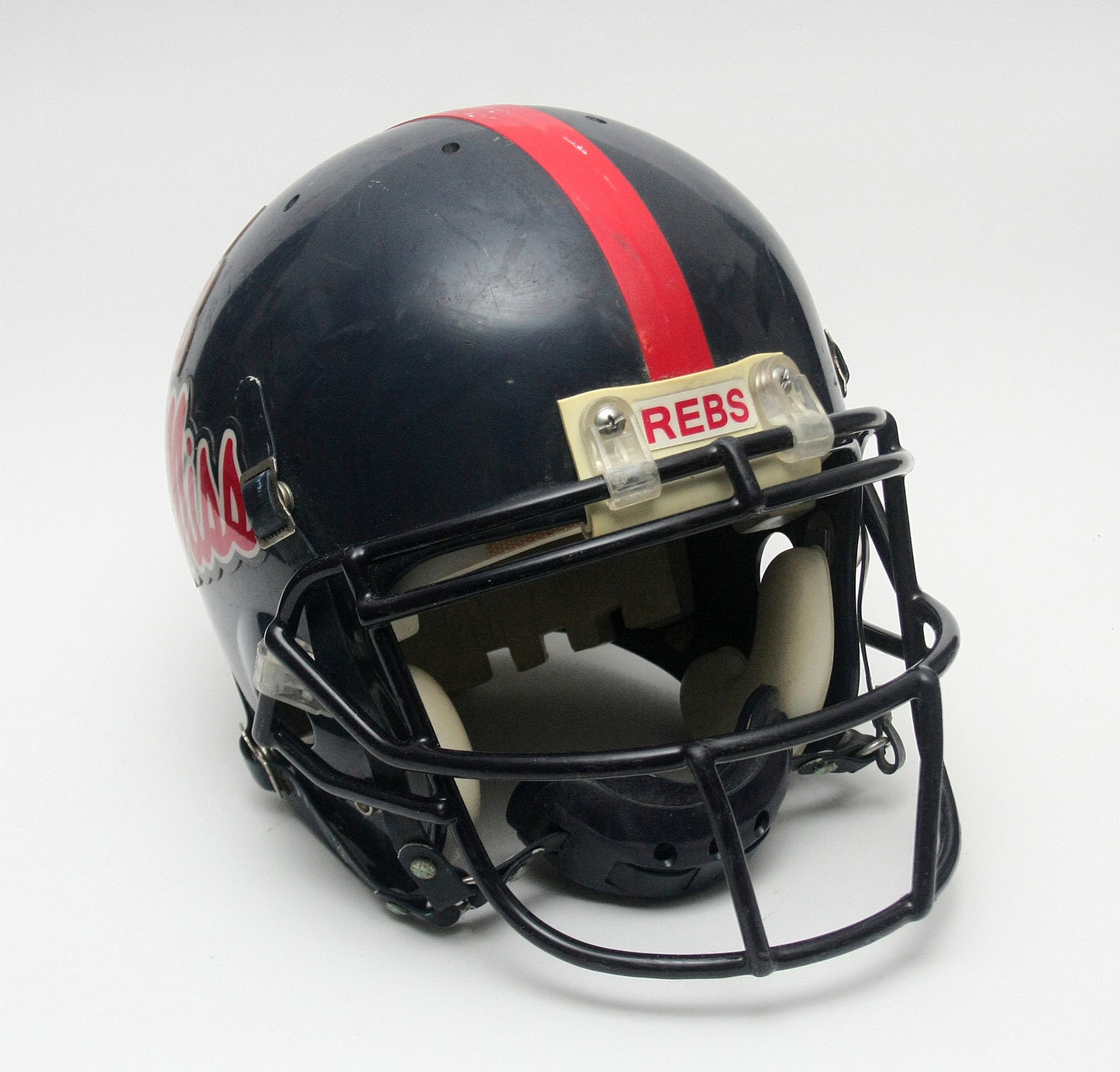 Game Used 2000 Eli Manning Style Ole Miss Rebels Football Helmet