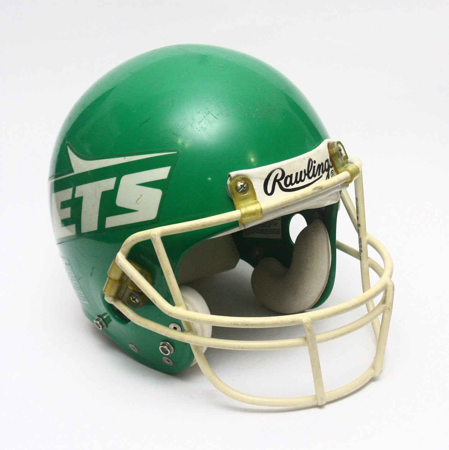 Vintage Game Used 1980s New York Jets Rawlings ANFL Football Helmet Size Large