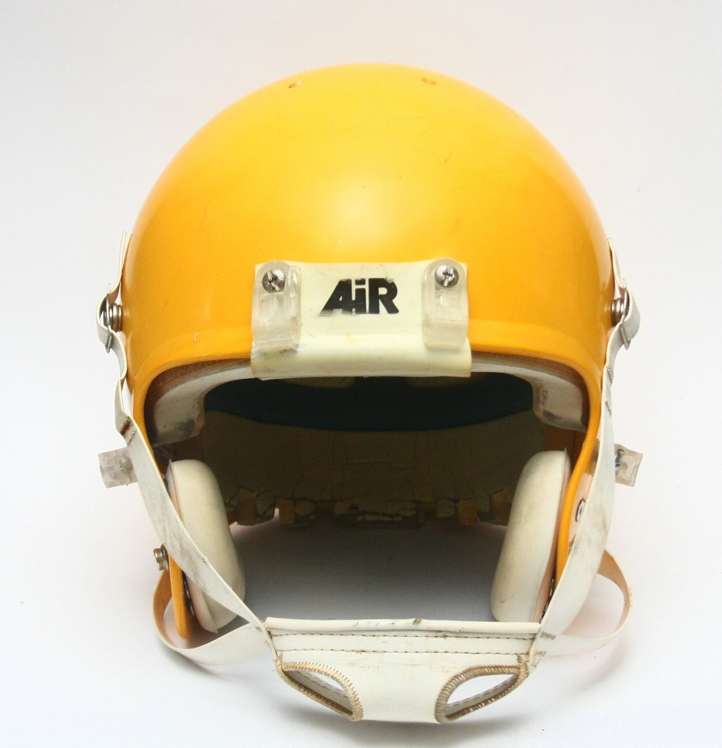 Game Used Schutt Pro Air II MEDIUM Football Helmet - Packers Yellow