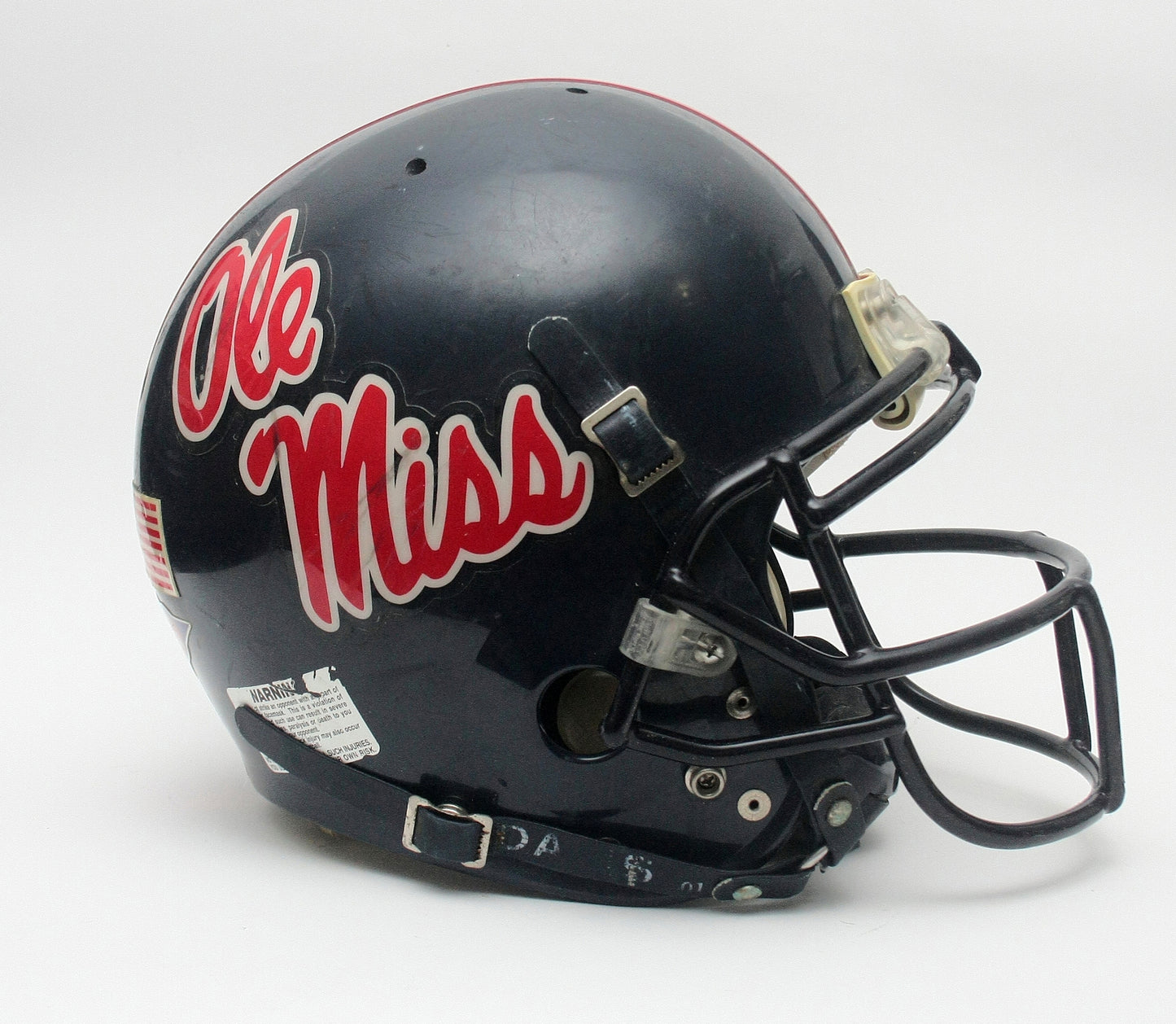 Game Used 2000 Eli Manning Style Ole Miss Rebels Football Helmet