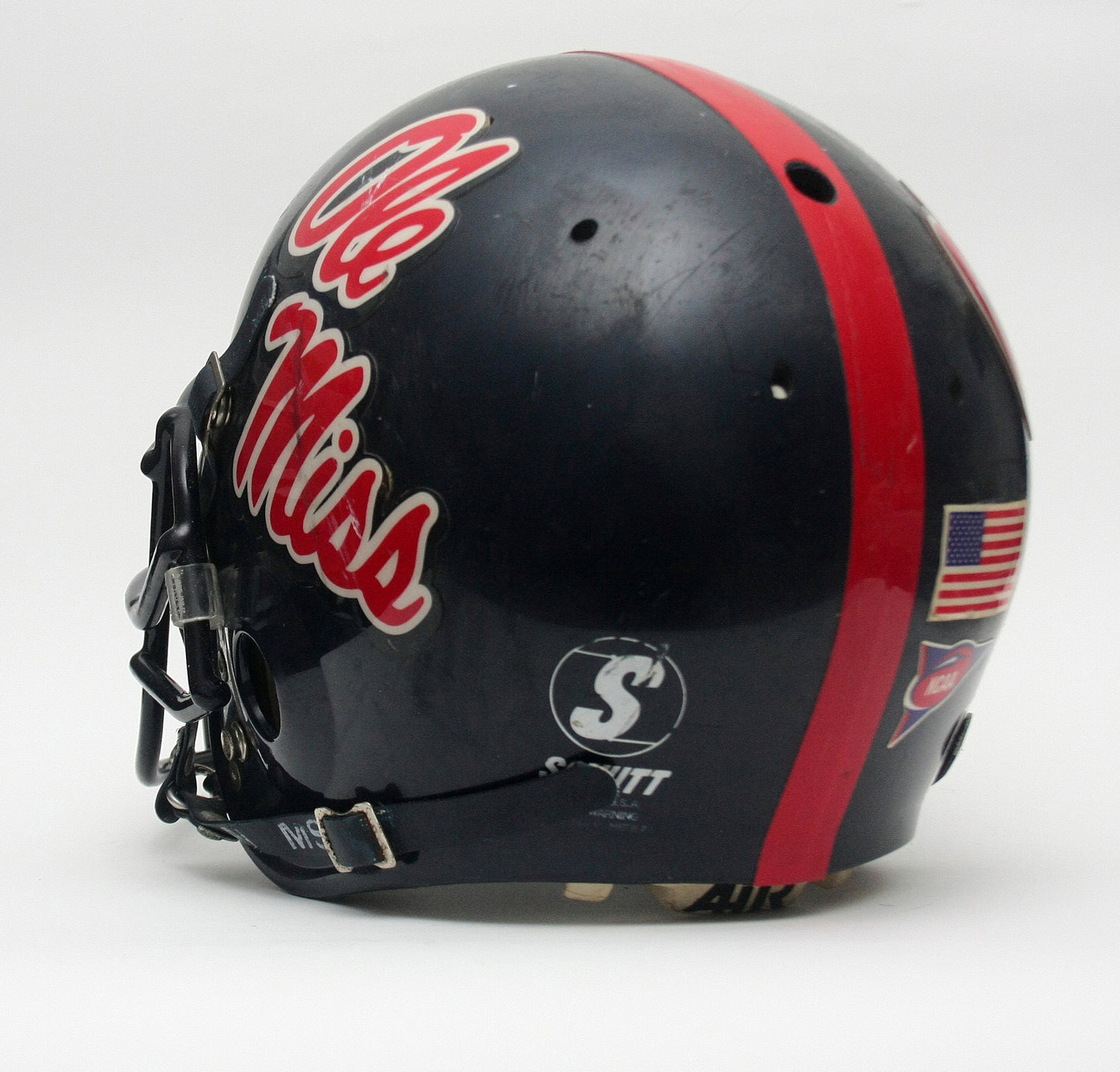 Game Used 2000 Eli Manning Style Ole Miss Rebels Football Helmet
