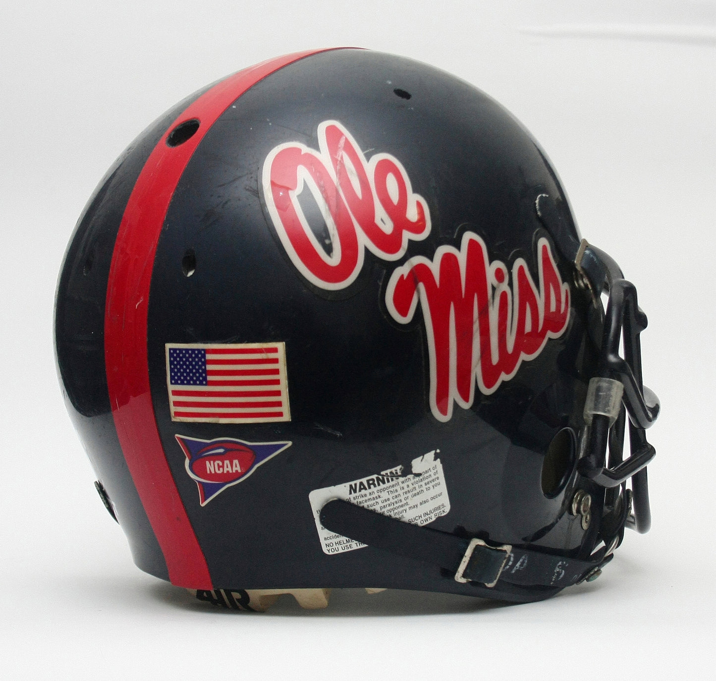 Game Used 2000 Eli Manning Style Ole Miss Rebels Football Helmet