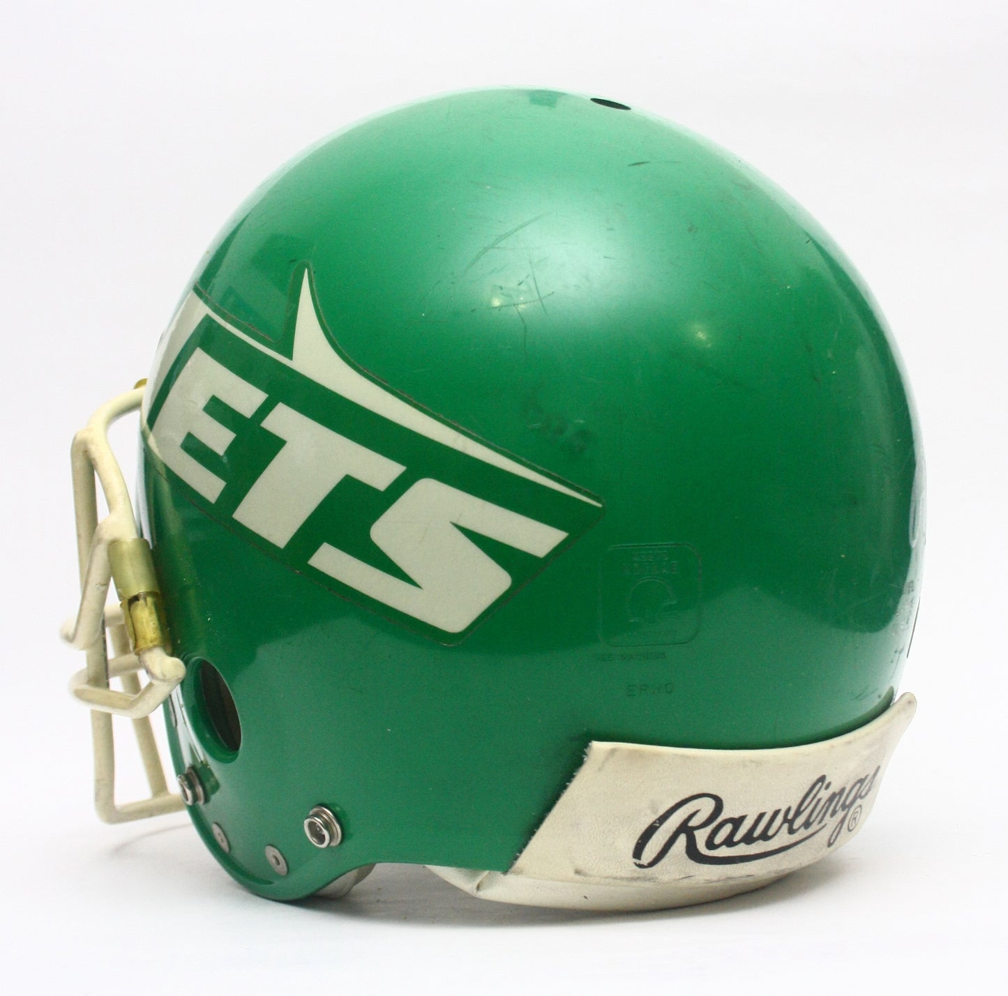 Vintage Game Used 1980s New York Jets Rawlings ANFL Football Helmet Size Large