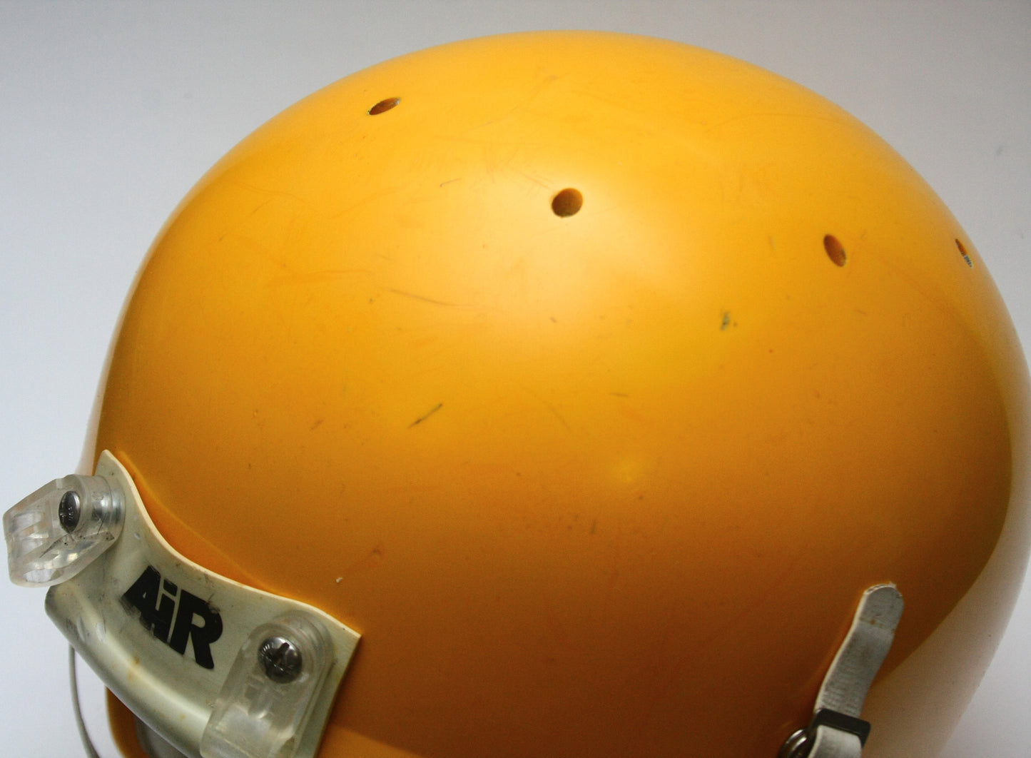 Game Used Schutt Pro Air II MEDIUM Football Helmet - Packers Yellow