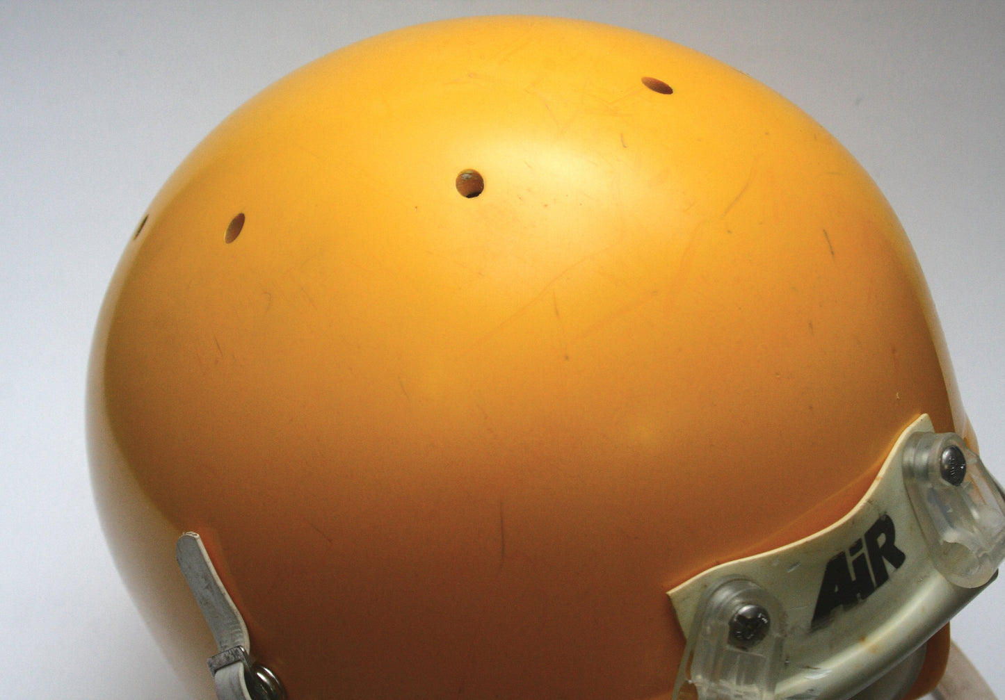 Game Used Schutt Pro Air II MEDIUM Football Helmet - Packers Yellow