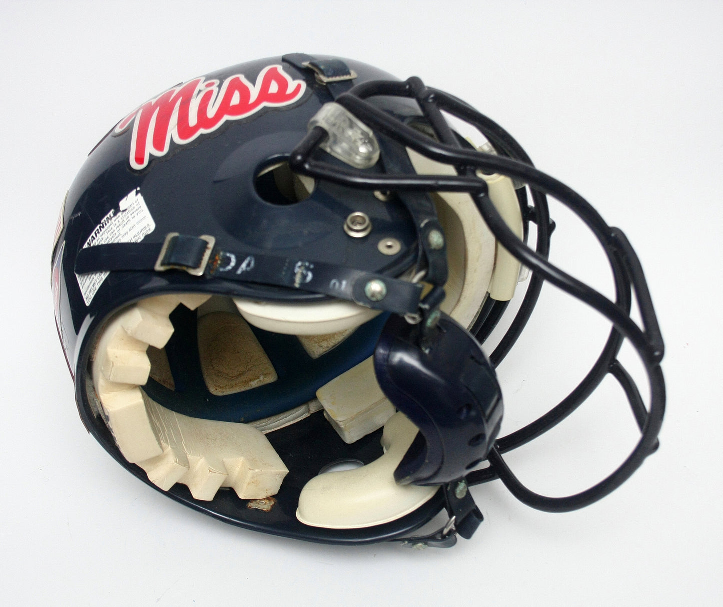 Game Used 2000 Eli Manning Style Ole Miss Rebels Football Helmet