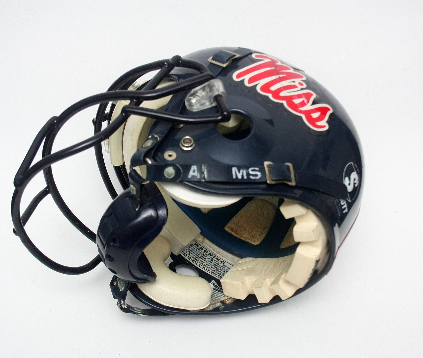 Game Used 2000 Eli Manning Style Ole Miss Rebels Football Helmet