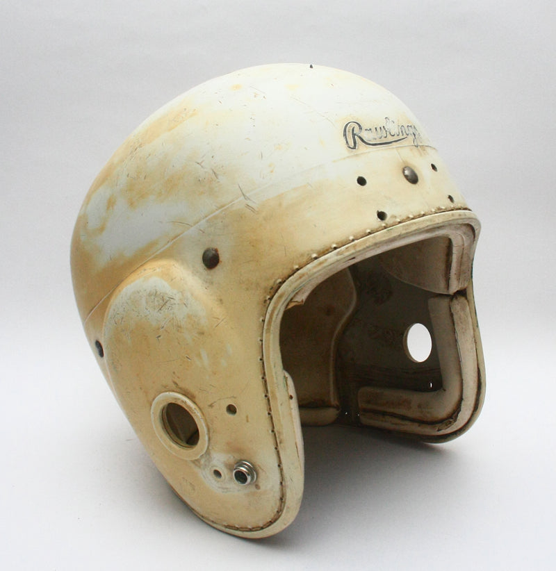 Vintage Game Used 1940s Rawlings Cy Co Lite HC25 Football Helmet - Size 6 3/4