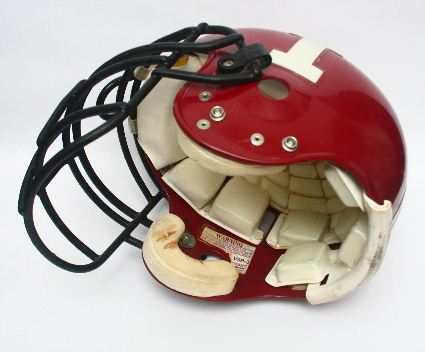 Vintage Game Used 1990s Indiana Hoosiers Riddell VSR 3 Football Helmet Size XL