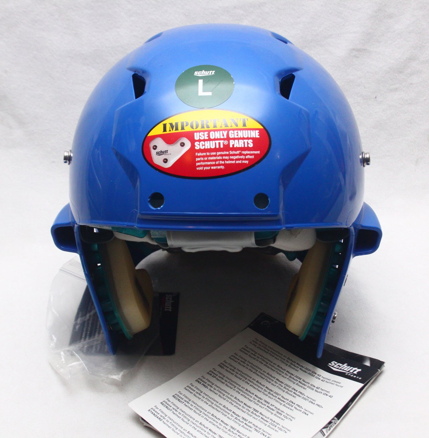 NOS / MINT Schutt Ion Youth Large Football Helmet - Royal Blue