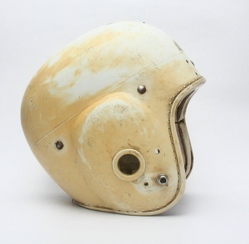 Vintage Game Used 1940s Rawlings Cy Co Lite HC25 Football Helmet - Size 6 3/4