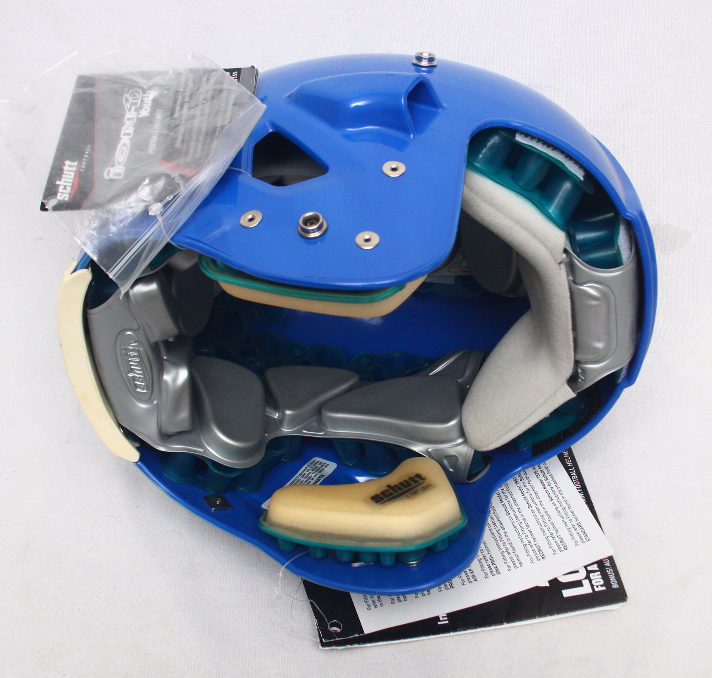 NOS / MINT Schutt Ion Youth Large Football Helmet - Royal Blue