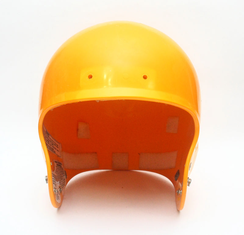 Vintage Game Used Yellow 1980s Schutt Air IV Youth Medium Football Helmet Shell Only