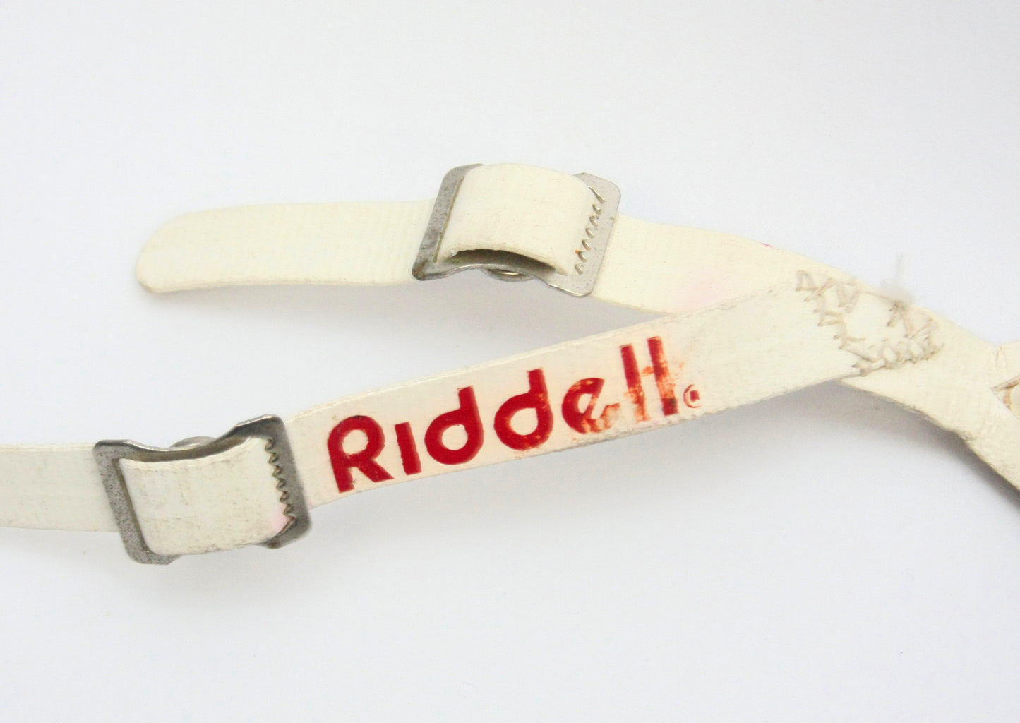Vintage Game Used 1970s Riddell Low Hook 4 Point Football Helmet Chinstrap 1