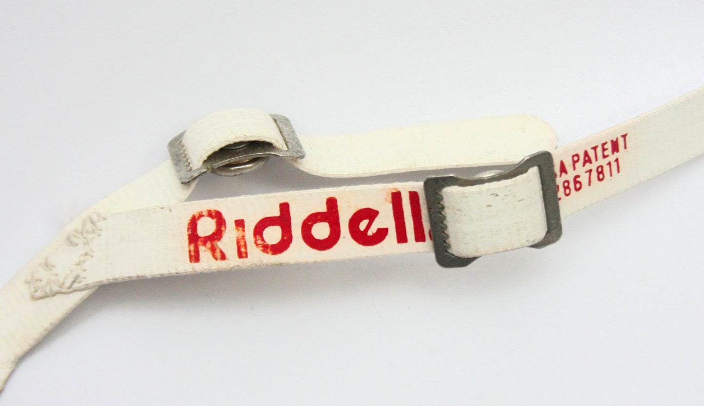 Vintage Game Used 1970s Riddell Low Hook 4 Point Football Helmet Chinstrap 1