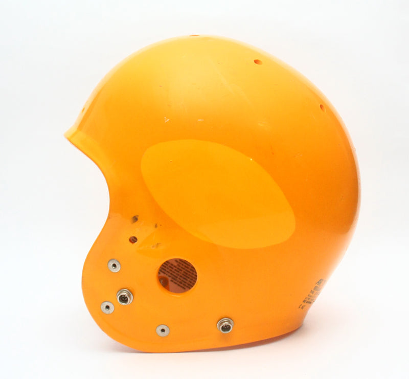 Vintage Game Used Yellow 1980s Schutt Air IV Youth Medium Football Helmet Shell Only