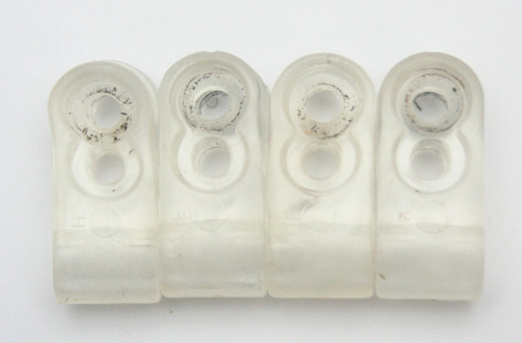 Vintage Game Used Riddell Double Hole Thin Wire Football Helmet Facemask Clips D