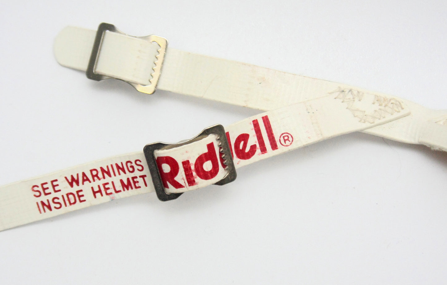 Vintage Game Used 1980s Riddell Low Hook 4 Point Football Helmet Chinstrap 1