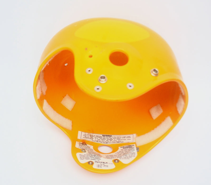 Vintage Game Used Yellow 1980s Schutt Air IV Youth Medium Football Helmet Shell Only