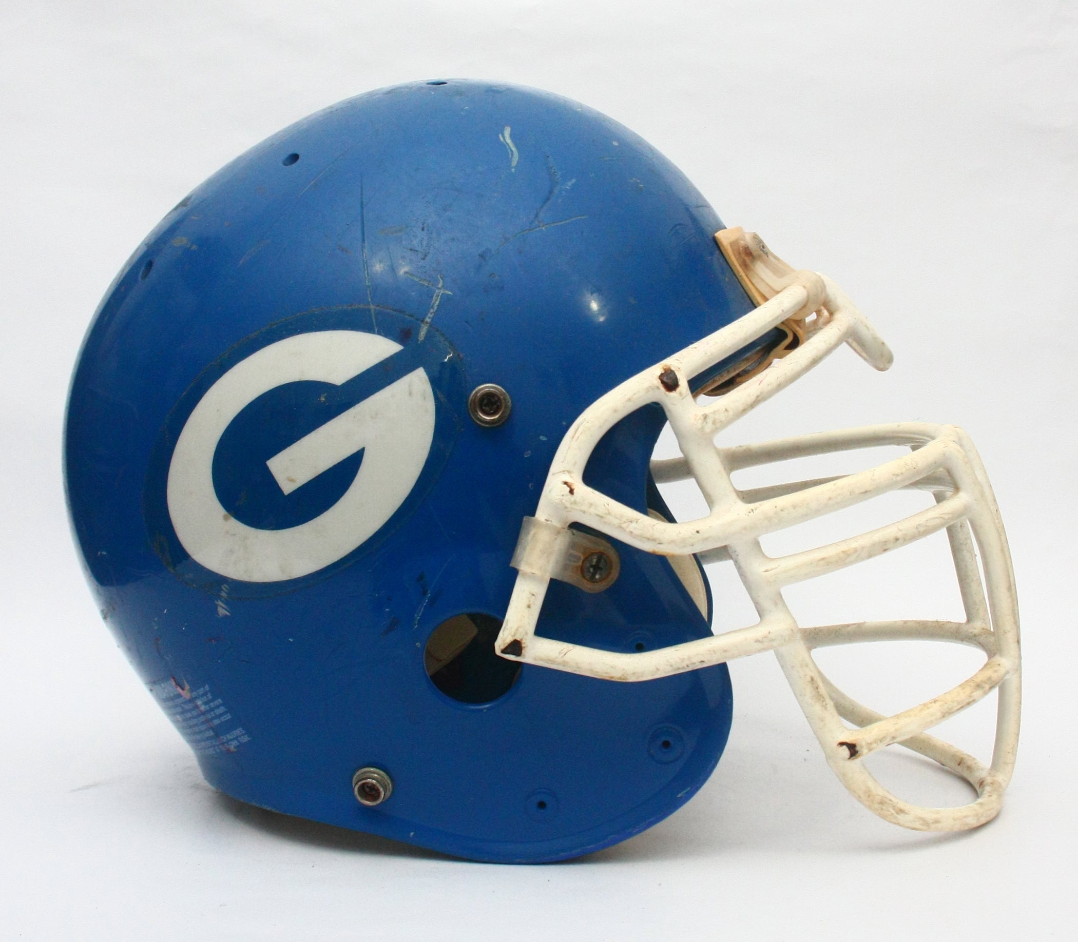 early 90s high school football helmet Lakewood (OH) (2002) Mini T-Mac Sports SP face mask Vintage 1990s Game Used Georgetown