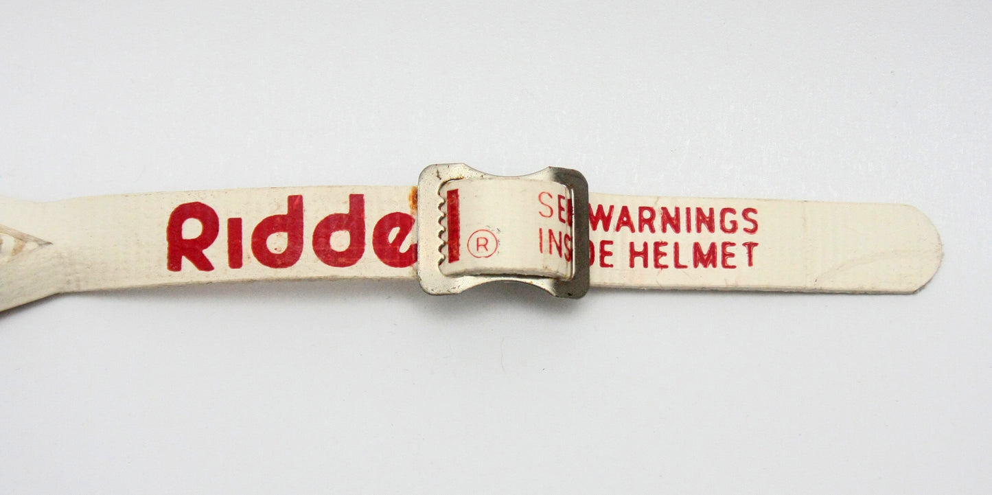 Vintage Game Used 1970s 80s Riddell Two Point Football Helmet Chinstrap 1