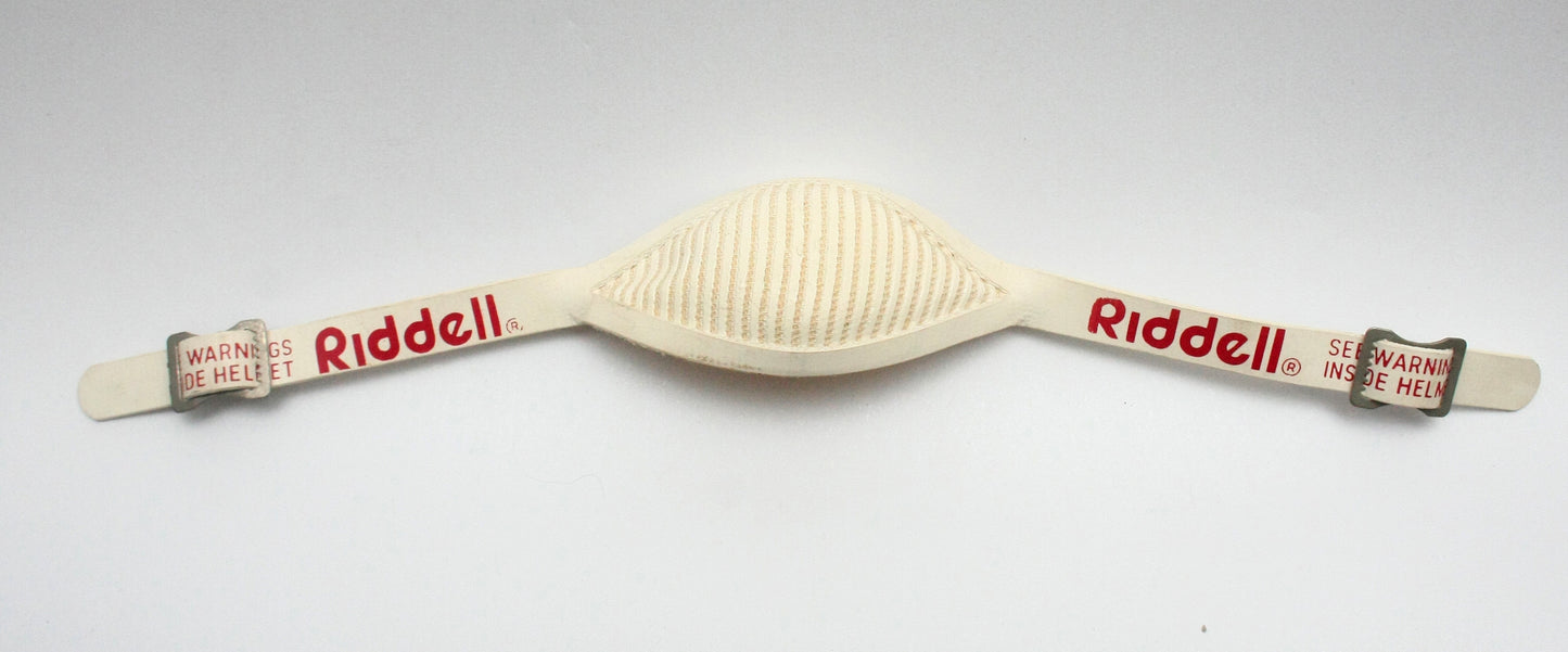 Vintage Game Used 1970s 80s Riddell Two Point Football Helmet Chinstrap 2