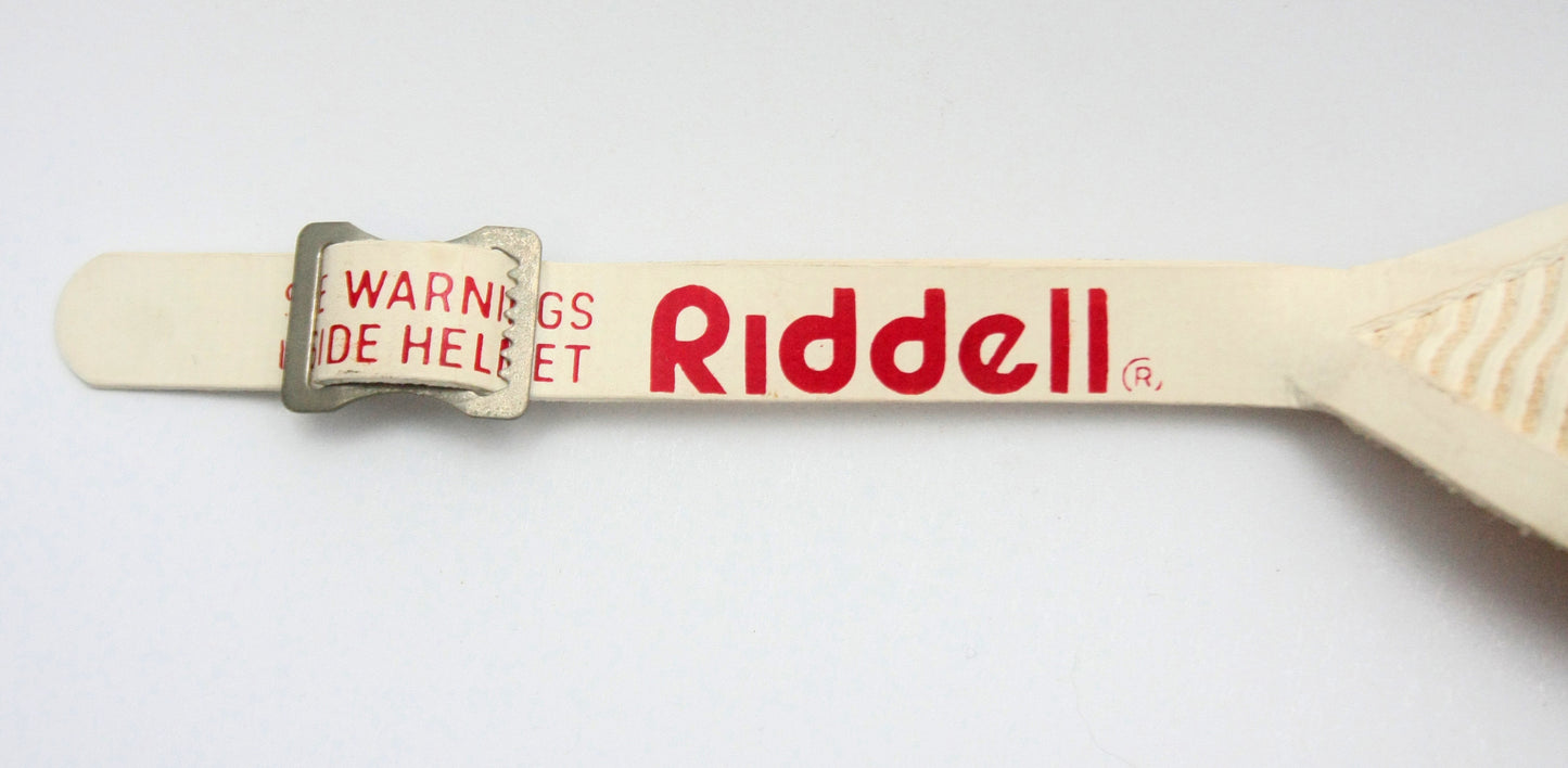 Vintage Game Used 1970s 80s Riddell Two Point Football Helmet Chinstrap 2