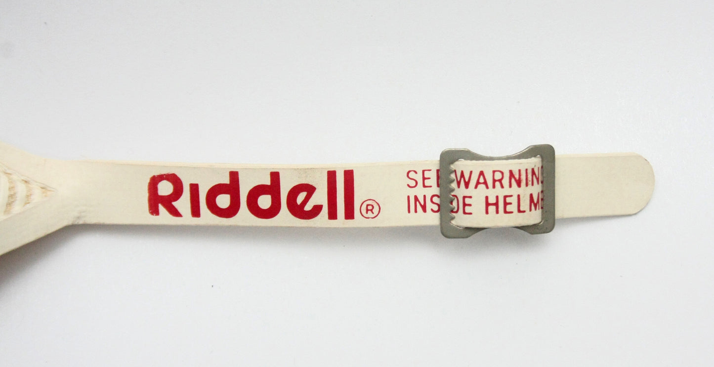 Vintage Game Used 1970s 80s Riddell Two Point Football Helmet Chinstrap 2