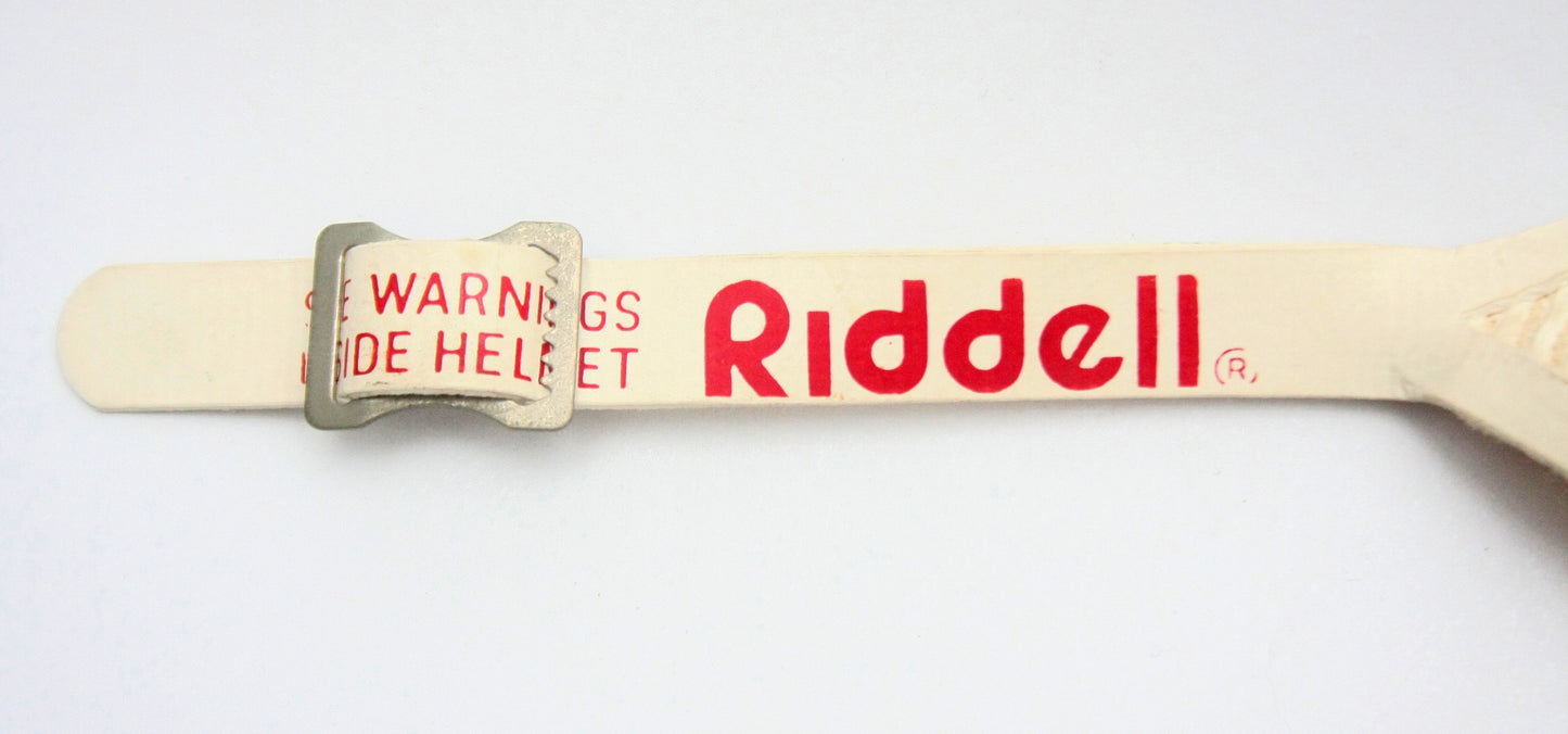 Vintage Game Used 1970s 80s Riddell Two Point Football Helmet Chinstrap 2