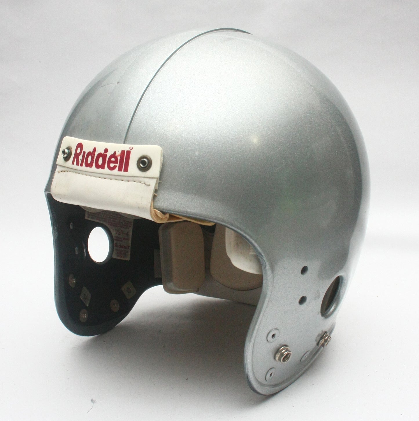 Vintage Riddell VSR4 Silver Metallic Adult Large Football Helmet