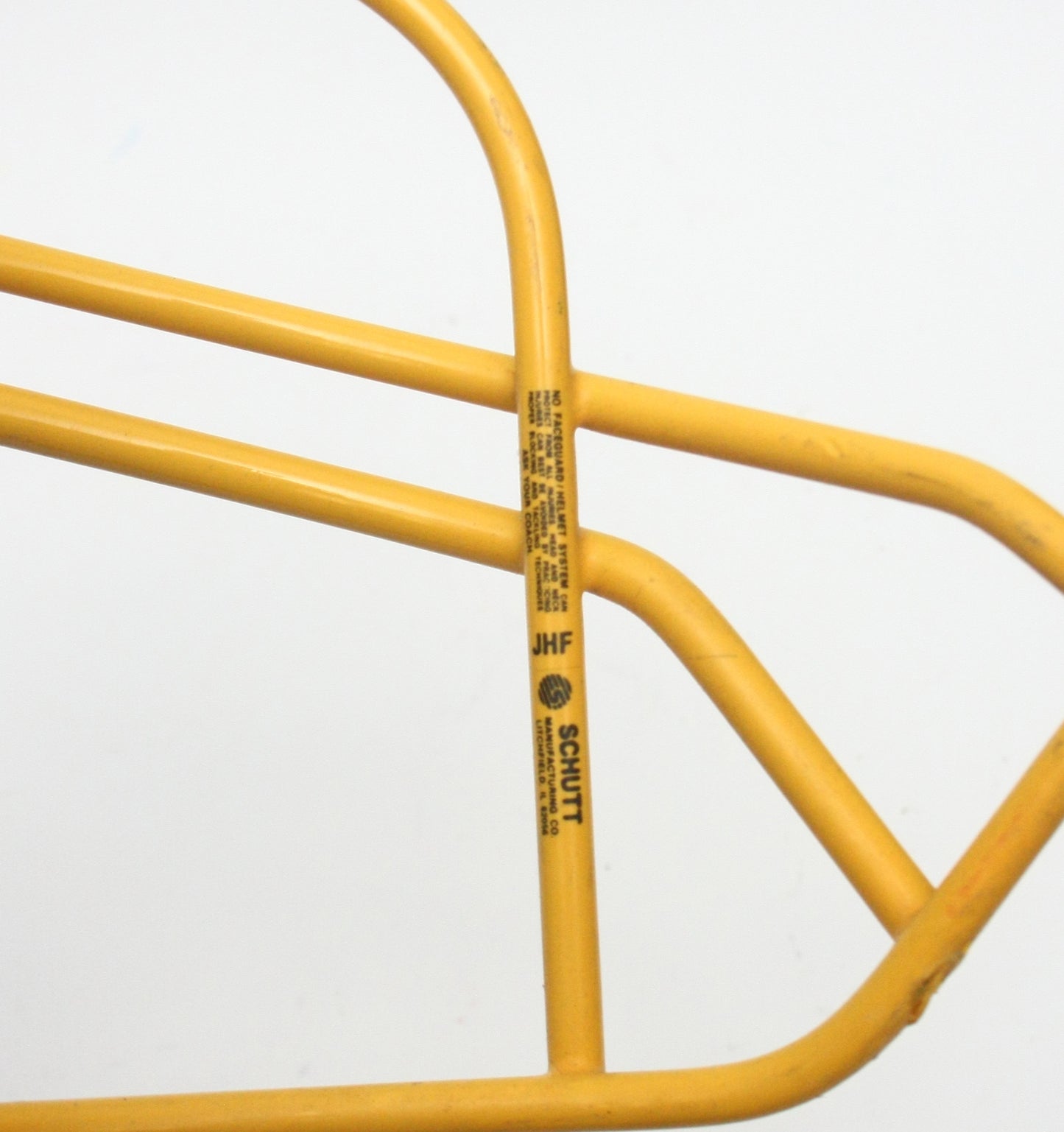 Rare Vintage Game Used 1980s Schutt OPO Football Helmet Facemask - Yellow