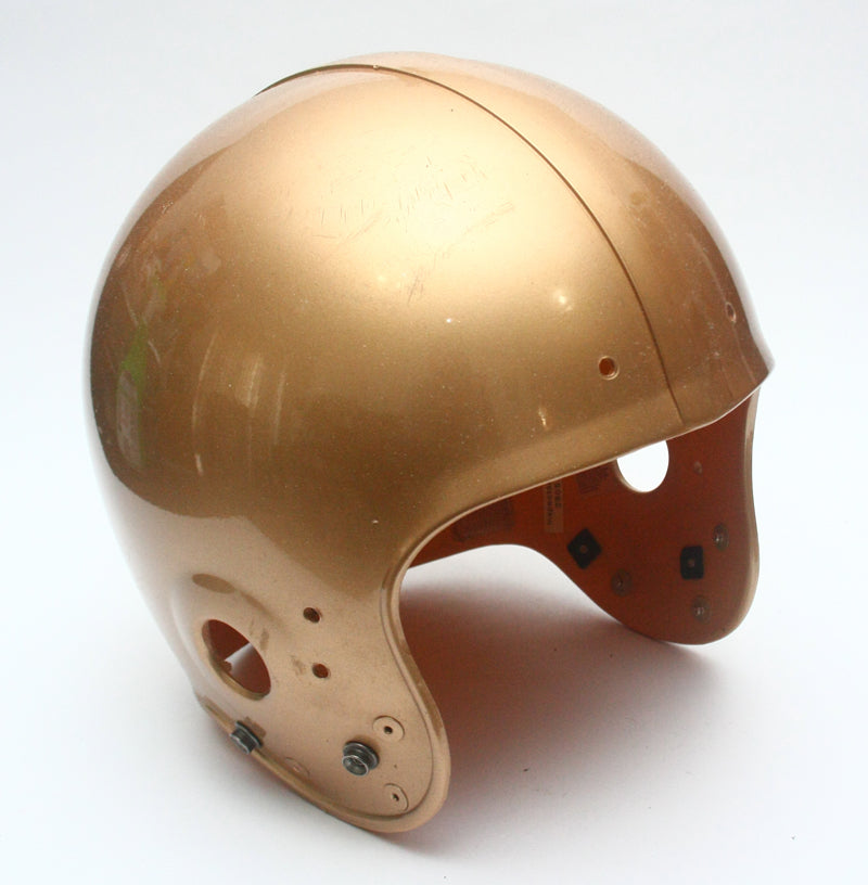 Vintage Game Used 1990s Riddell VSR4 Large Football Helmet Shell - Gold Metallic