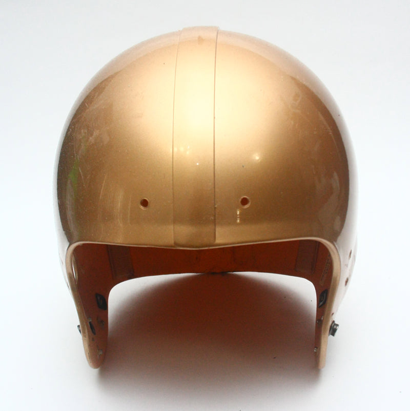 Vintage Game Used 1990s Riddell VSR4 Large Football Helmet Shell - Gold Metallic