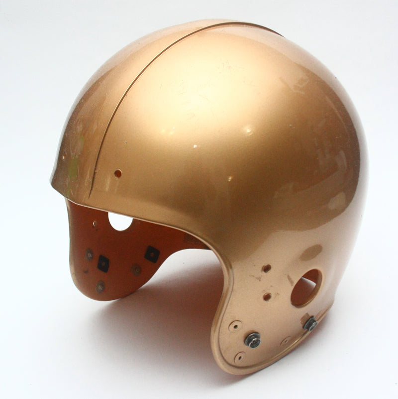 Vintage Game Used 1990s Riddell VSR4 Large Football Helmet Shell - Gold Metallic