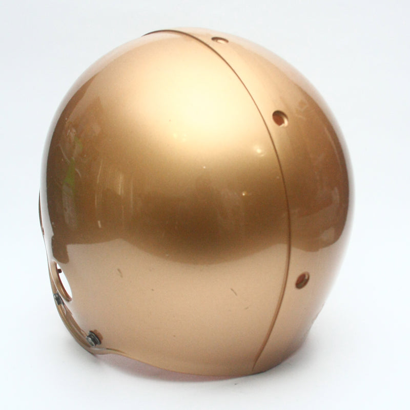 Vintage Game Used 1990s Riddell VSR4 Large Football Helmet Shell - Gold Metallic