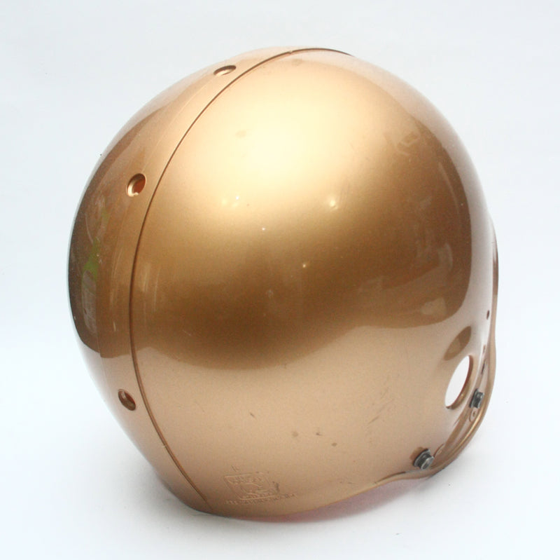 Vintage Game Used 1990s Riddell VSR4 Large Football Helmet Shell - Gold Metallic