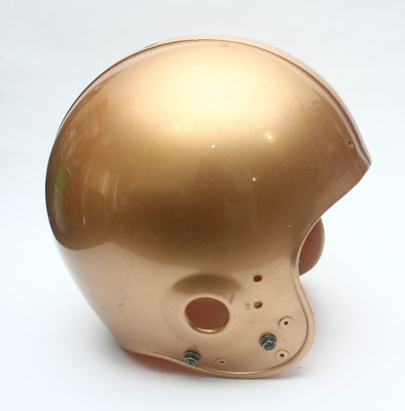 Vintage Game Used 1990s Riddell VSR4 Large Football Helmet Shell - Gold Metallic