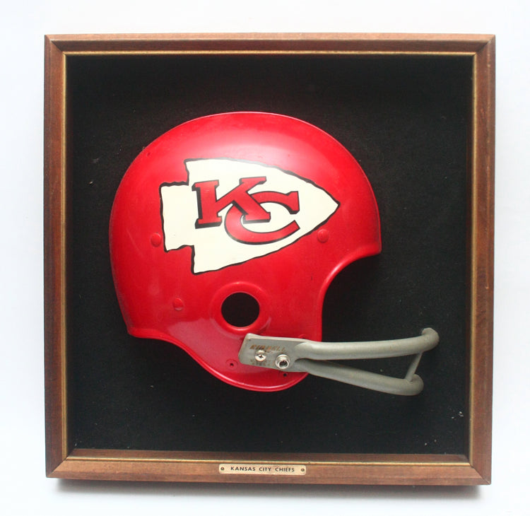 Vintage 1960s Riddell Kansas City Chiefs Football Helmet Plaque - Mint Condition