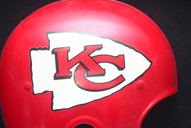 Vintage 1960s Riddell Kansas City Chiefs Football Helmet Plaque - Mint Condition