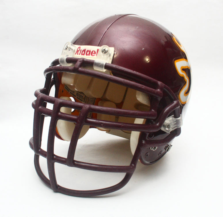 Vintage Game Used 1990s Deer Park Deer Texas High School Riddell VSR4 Football Helmet Size Large