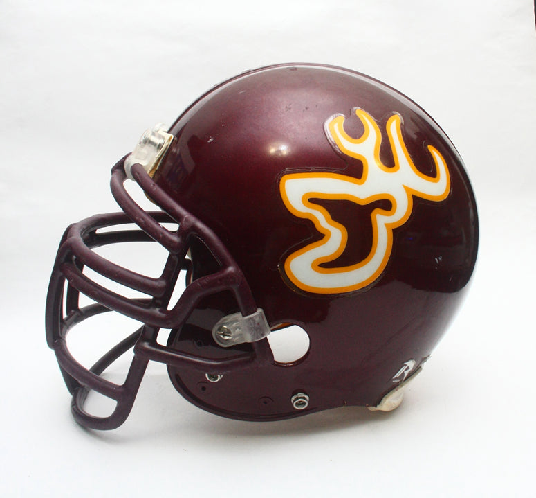Vintage Game Used 1990s Deer Park Deer Texas High School Riddell VSR4 Football Helmet Size Large