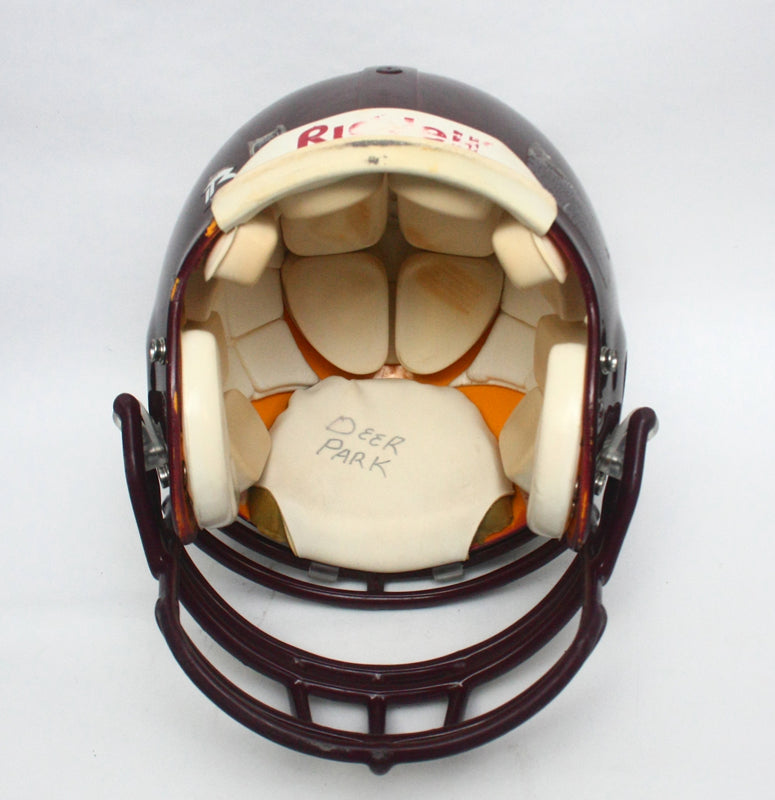 Vintage Game Used 1990s Deer Park Deer Texas High School Riddell VSR4 Football Helmet Size Large