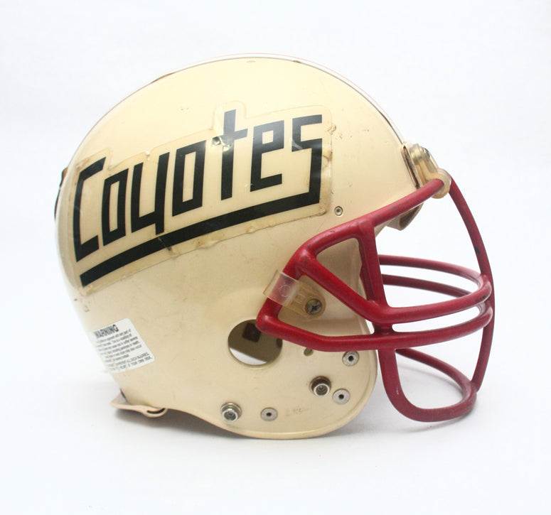 Vintage Game Used 1990s Wichita Falls Coyotes Texas High School Riddell VSR1 Football Helmet Size Medium