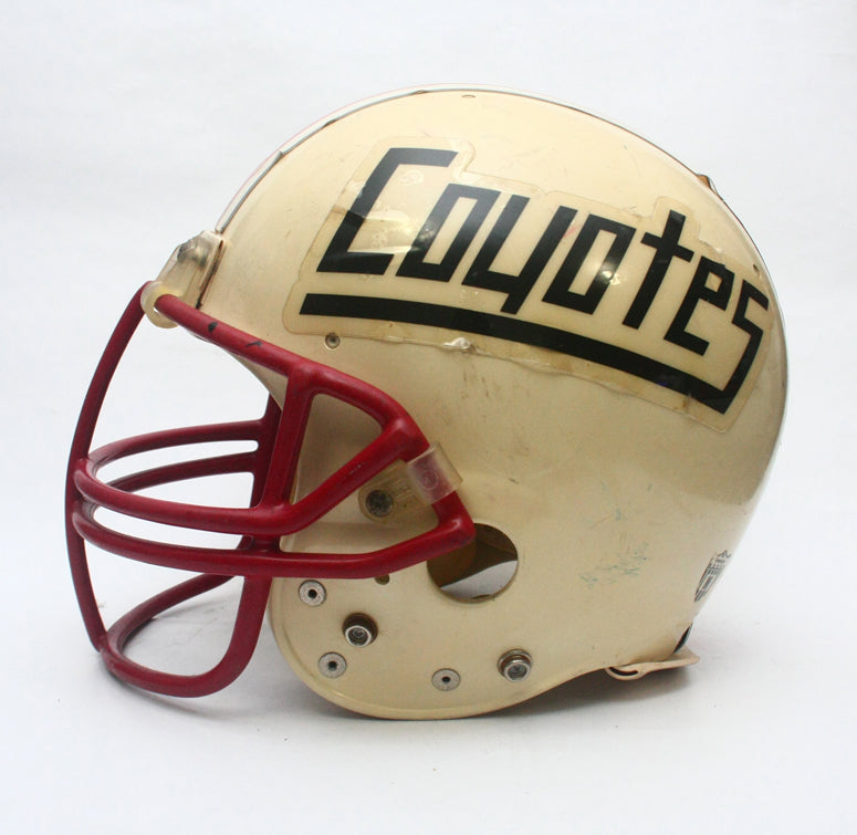 Vintage Game Used 1990s Wichita Falls Coyotes Texas High School Riddell VSR1 Football Helmet Size Medium