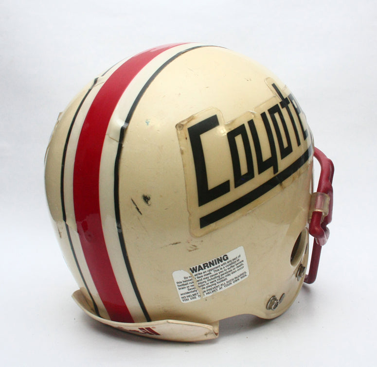Vintage Game Used 1990s Wichita Falls Coyotes Texas High School Riddell VSR1 Football Helmet Size Medium