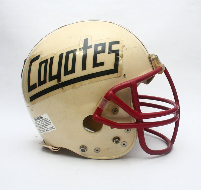 Vintage Game Used 1990s Wichita Falls Coyotes Texas High School Riddell VSR1 Football Helmet Size Medium