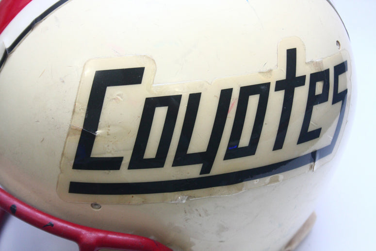 Vintage Game Used 1990s Wichita Falls Coyotes Texas High School Riddell VSR1 Football Helmet Size Medium