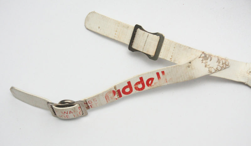 RARE Game Used Vintage 1980s Riddell Low Hook Soft Cup Football Helmet Chinstrap