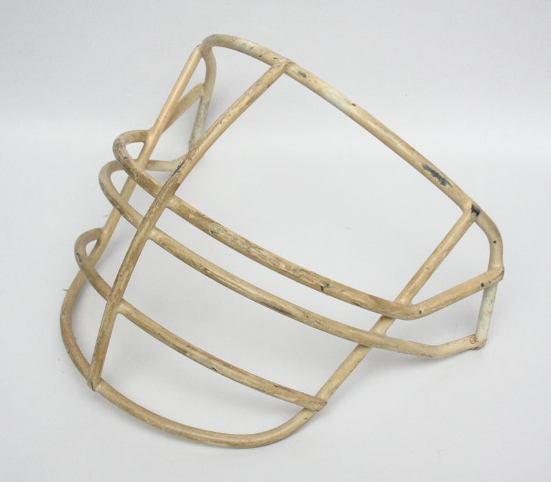 Vintage Game Used 1990s Schutt NJOP Football Facemask - White - CIJ